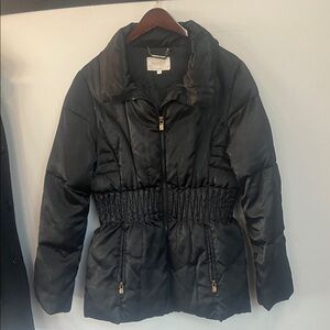 Laundry by Shelli Segal Women's Elegant Black Down Puffer Coat Medium